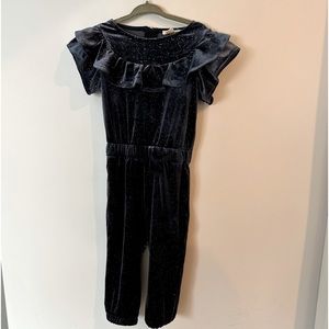J. Crew Girls jumpsuit in sparkle velvet